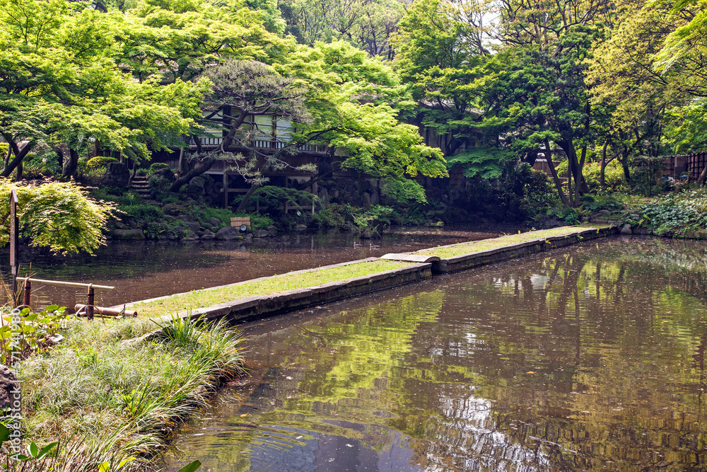 小石川後楽園,西湖の堤