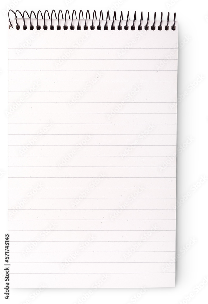 notepad with shadow isolated on transparent background notepad with shadow isolated on transparent background