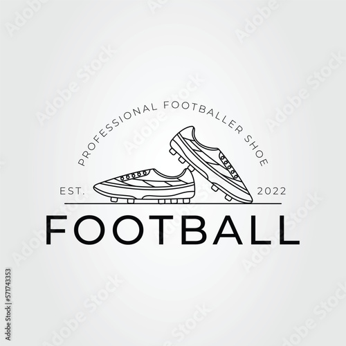 soccer shoe or football shoes logo vector illustration design photo