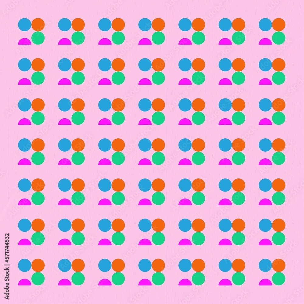 Pink Blue Orange Green Pattern Background