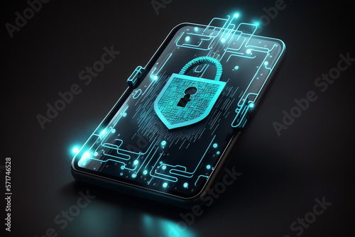 data security protection on a mobile phone photo