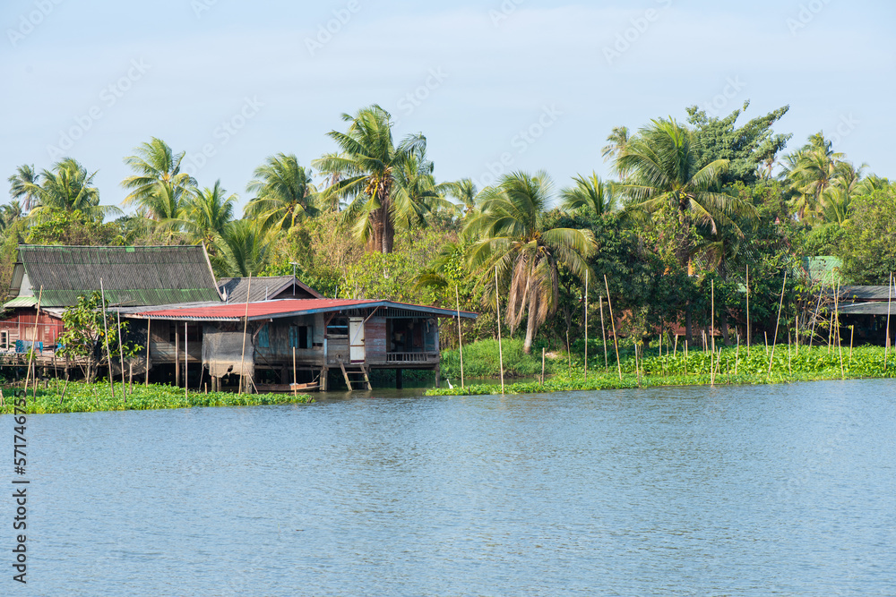 Lifestyle at the riverside house on nature background. Lifestyle at the riverside house on nature background.