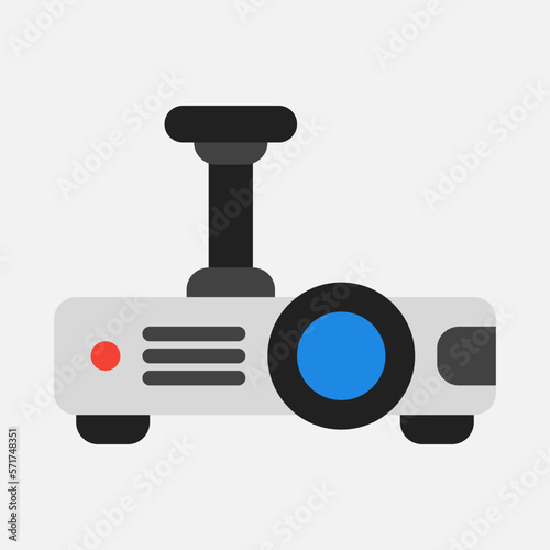 Projector presentation icon in flat style, use for website mobile app presentation