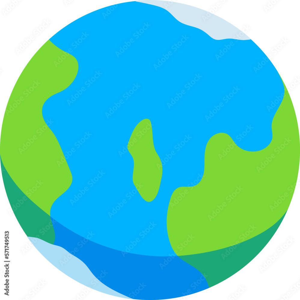 Icon Earth World Planet Globe Nature Environment Ecologism Flat style