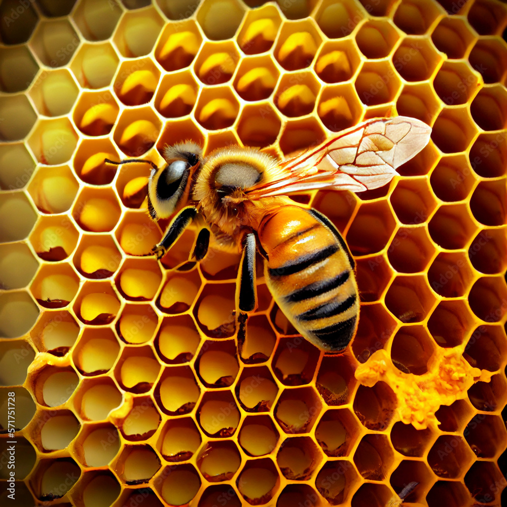 Honey bee, insect bee, animal bee, bee collect nectar and honey, beehive, flying bee, honeycomb, bee generative ai Honey bee, insect bee, animal bee, bee collect nectar and honey, beehive, flying bee, honeycomb, bee generative ai