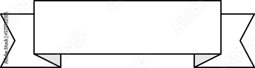 Simple ribbon shape title background (white)
