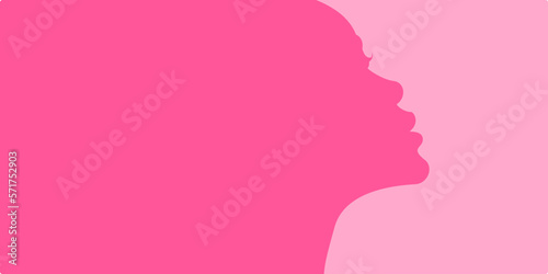 simple silhouette women background pink