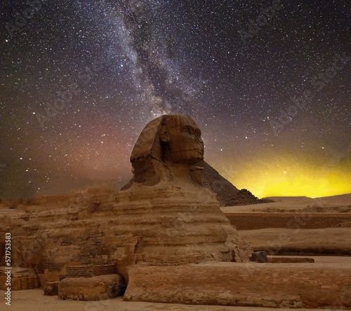 sphinx at night