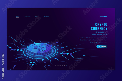 Cryptocurrency landing page