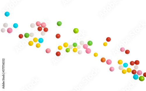 Bright sprinkles on white background. Decoration for donuts