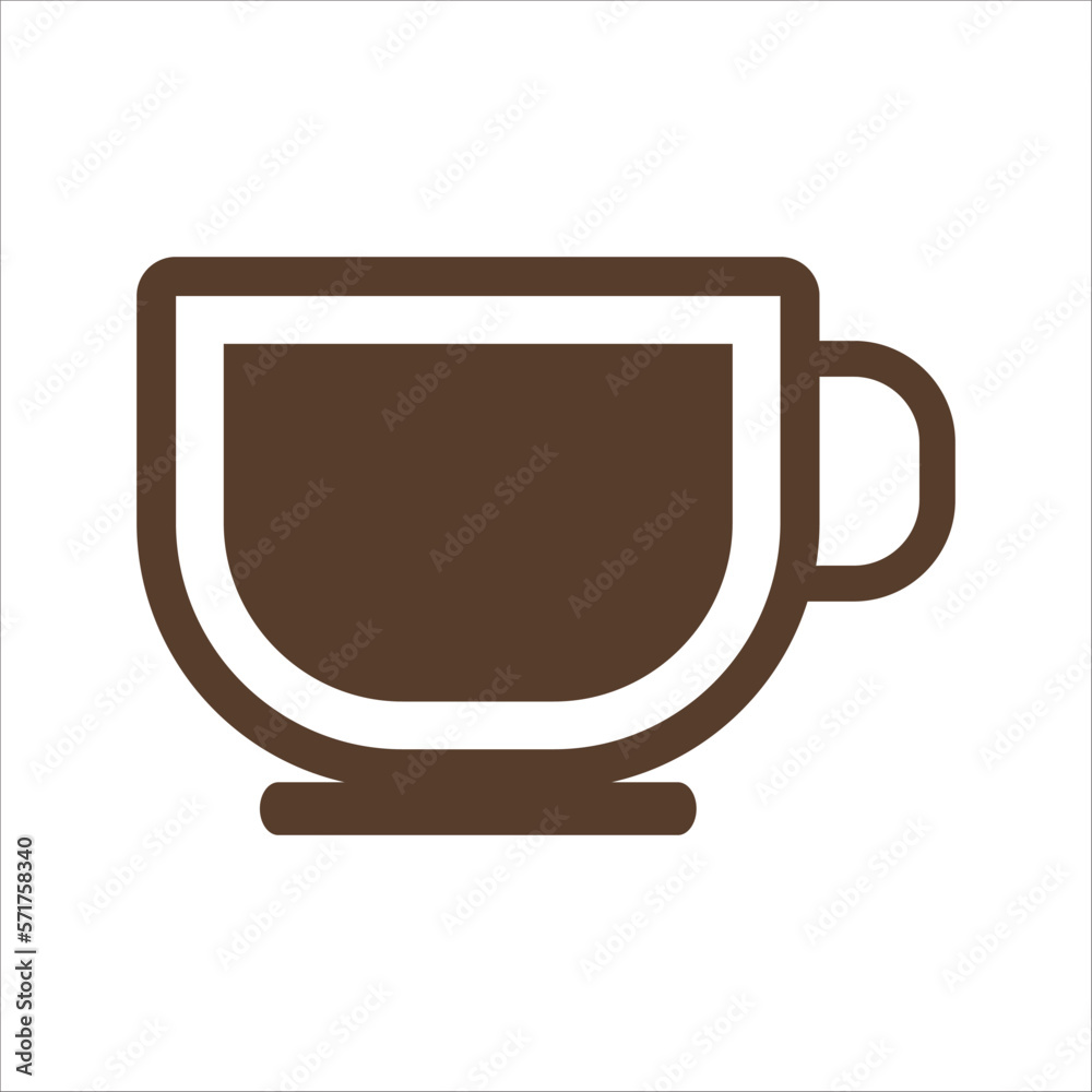 Black Flat Drink Icon Black Flat Drink Icon