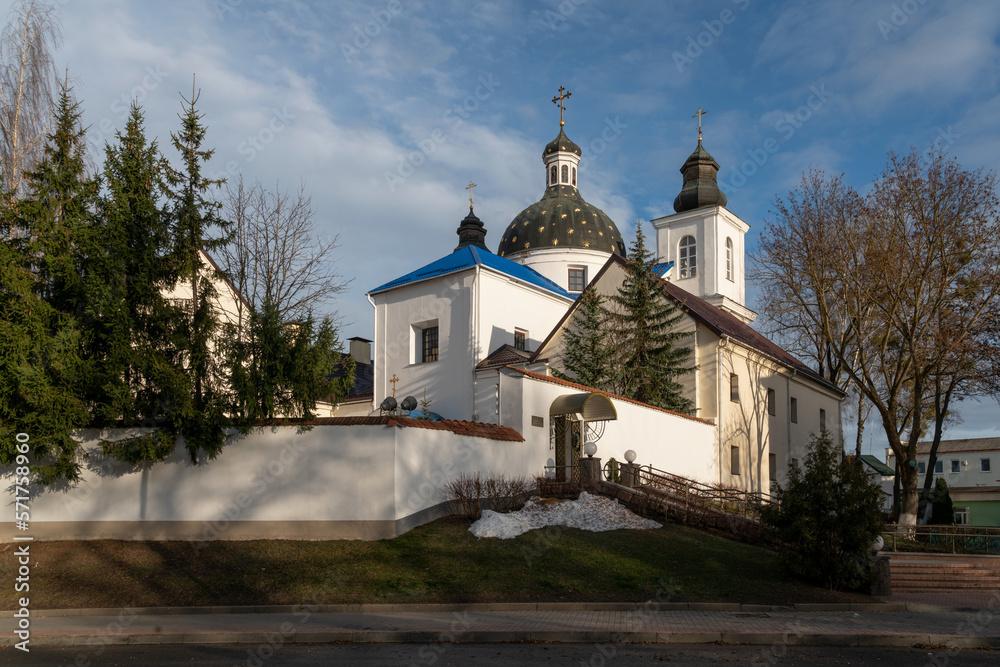 Grodno Holy Christmas Stavropol Convent Monastery (Nativity of the Virgin Monastery) on a sunny day, Grodno, Belarus