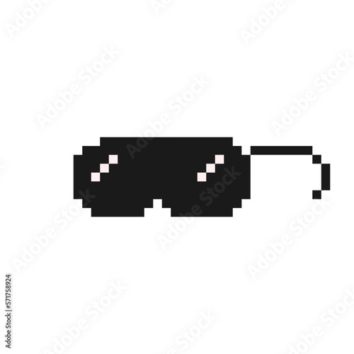 Meme boss glasses pixel art