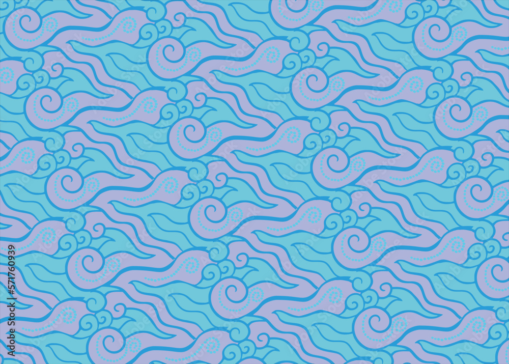 Indonesian batik motif with a very distinctive plant pattern. Exclusive vector for design Indonesian batik motif with a very distinctive plant pattern. Exclusive vector for design