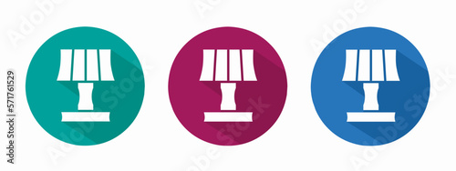 Icon for decorative lamp vector illustration in flat.