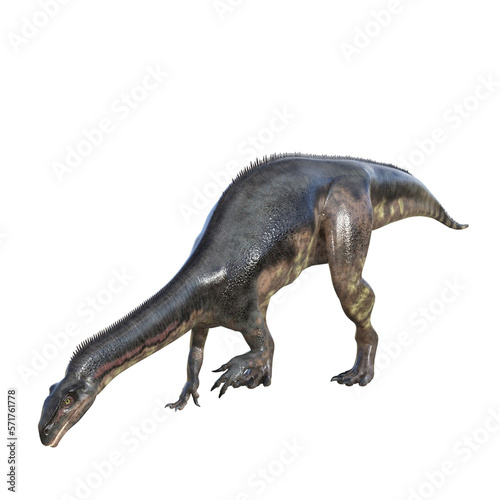Plateosaurus dinosaur isolated 3d render © Blueinthesky