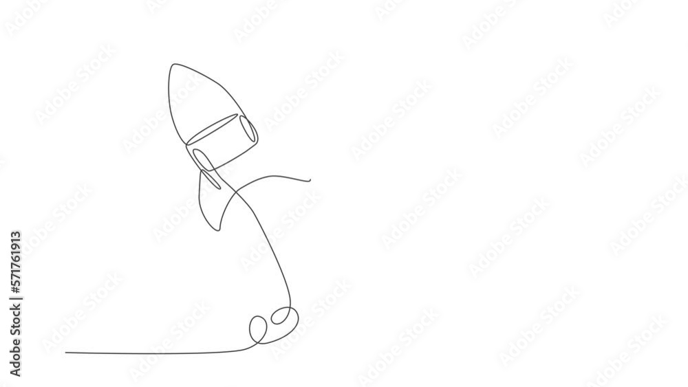 Vidéo Stock Animated self drawing of one continuous line draw simple