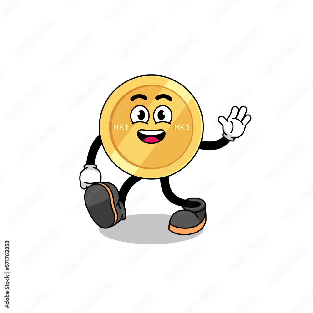 hong kong dollar cartoon walking hong kong dollar cartoon walking
