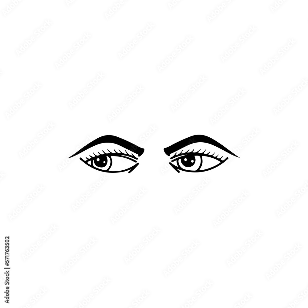 vector illustration of glancing eye vector illustration of glancing eye