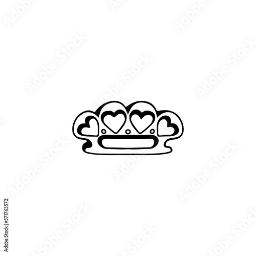 vector illustration of brass knuckle