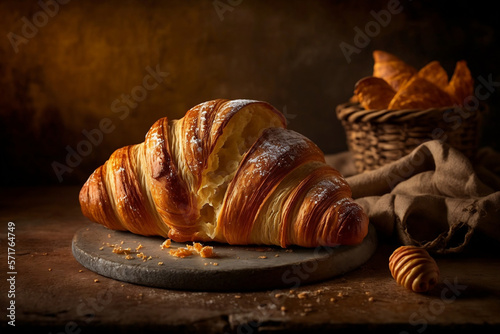Croissant illustrations Generated by AI