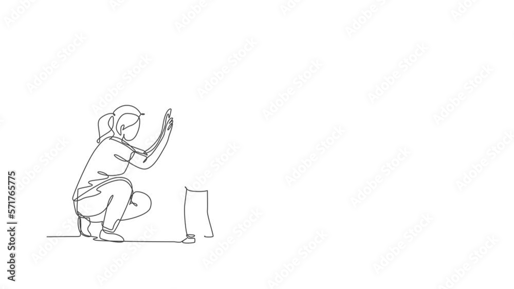 Animated self drawing of continuous line draw young happy mom giving high five to daughter, celebrate her success for school achievement. Family parenting concept. Full length single line animation. Animated self drawing of continuous line draw young happy mom giving high five to daughter, celebrate her success for school achievement. Family parenting concept. Full length single line animation.