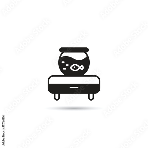 fishbowl icon on white background
