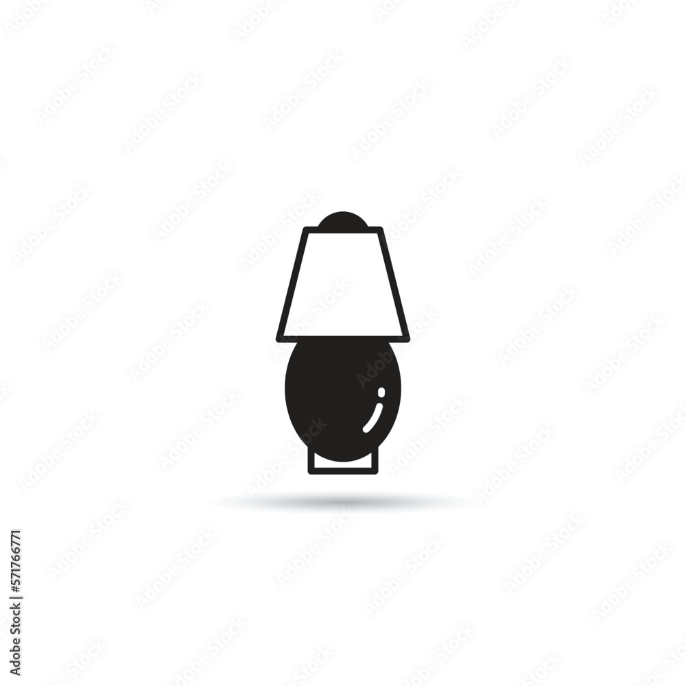 lamp icon on white background lamp icon on white background