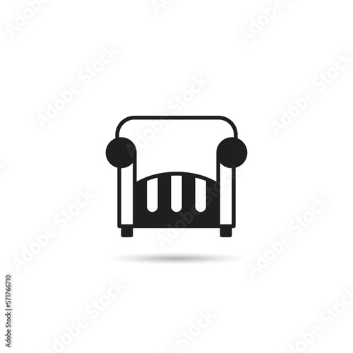 sofa icon on white background