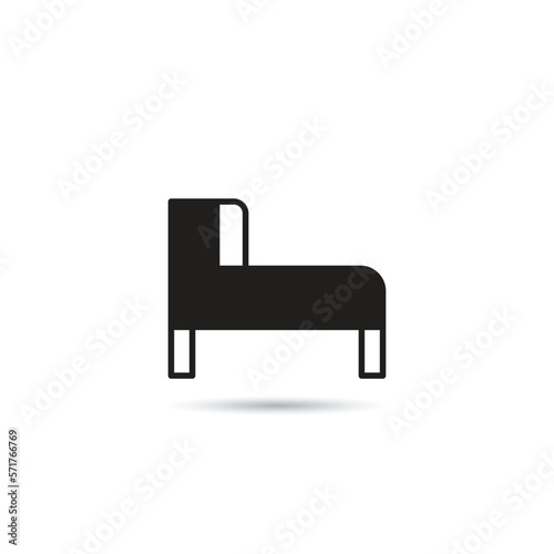 sofa icon on white background © bigpa