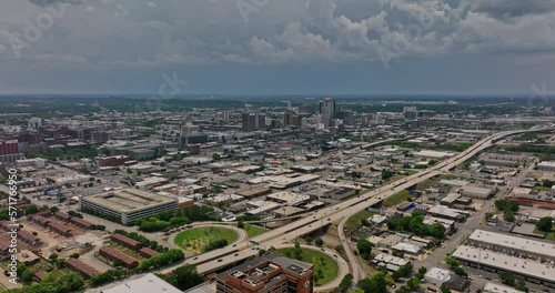 Birmingham Alabama Aerial v34 panoramic view capturing cityscape of southside and five points south neighborhoods with uab campus in distance at daytime - Shot with Mavic 3 Cine - May 2022 photo