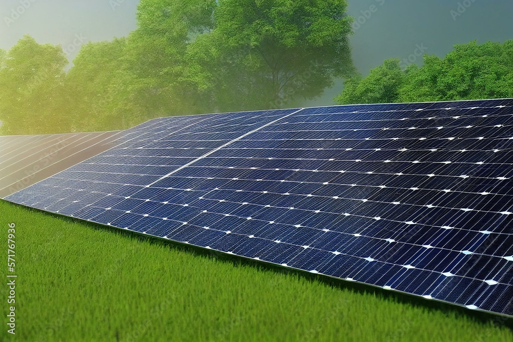 Large ground mounted residential solar panel system for efficient off grid solar power installed