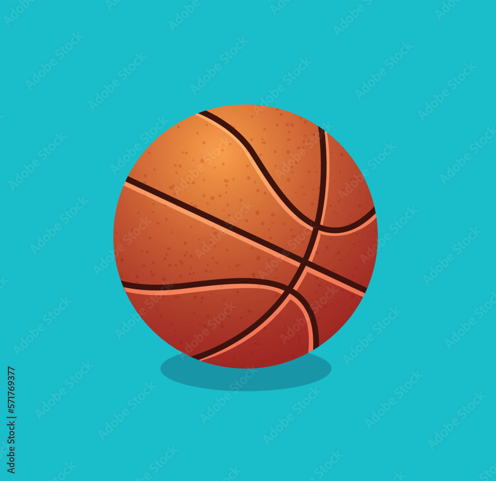 basketball ball isolated vector illustration