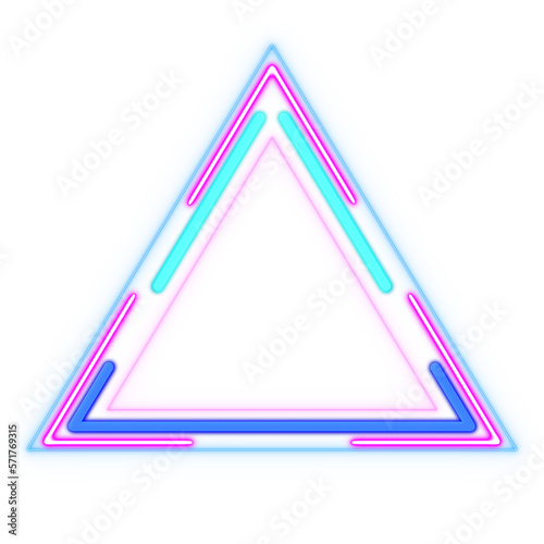 Obraz na płótnie Abstract neon retro triangle sticker style 80s-90s. w salonie