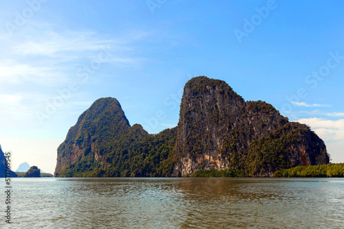 Mountain lake river sky and natural attractions in province of Thailand