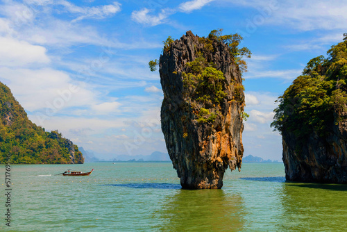 James Bond Island near Phuket in Thailand. Famous landmark and famous tourist spot