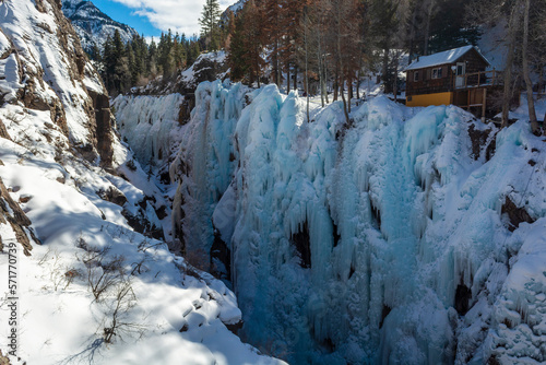Ouray Ice Park in the Colorado Rocky Mountains photo