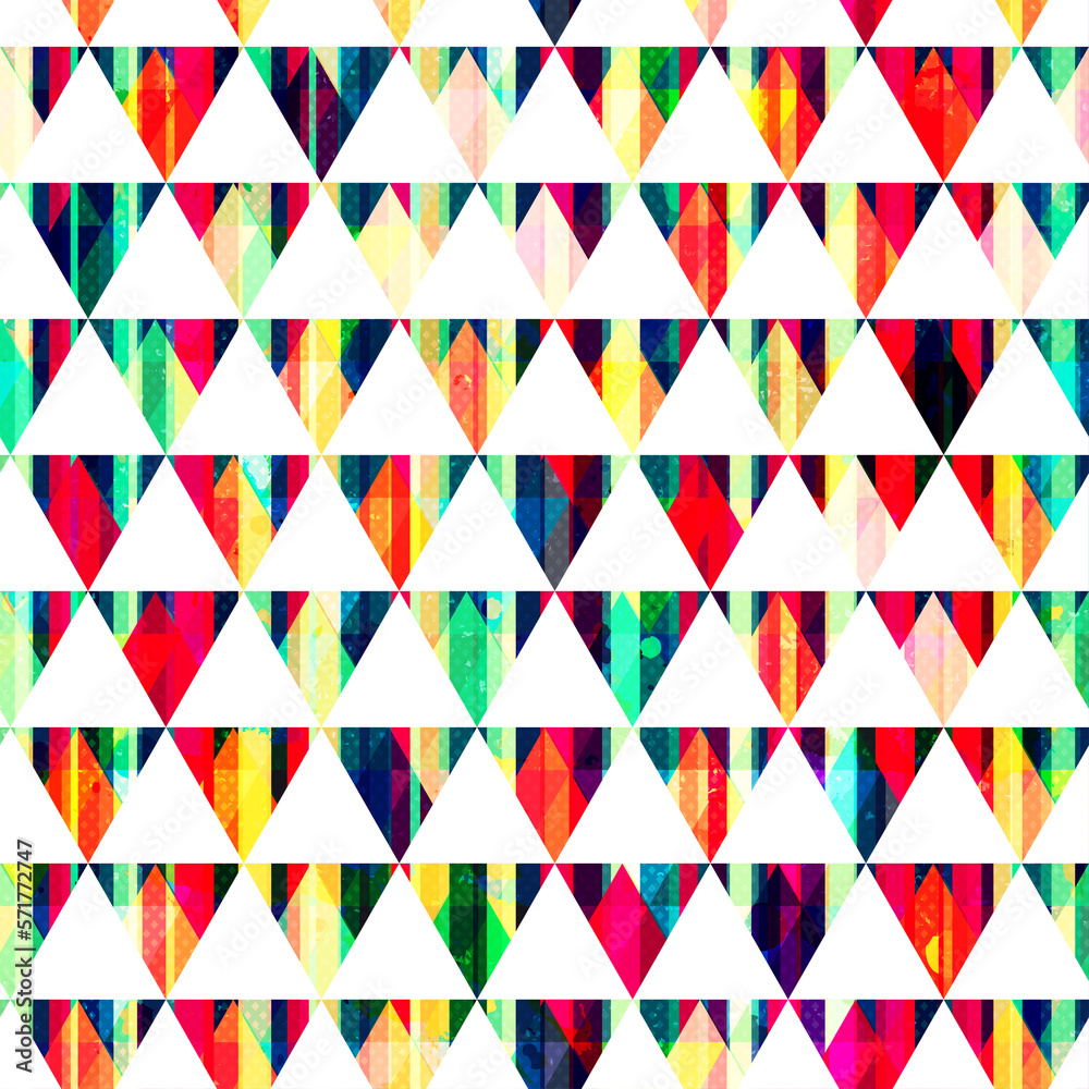 Multicolor triangle seamless pattern. Multicolor triangle seamless pattern.