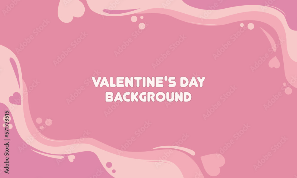 abstract simple wavy fluid with love shape in pink color background vector illustrations EPS10