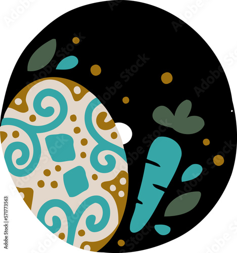 Easter Egg Typography Letter O