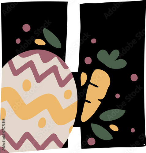 Easter Egg Typography Letter H