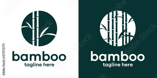 logo design bamboo icon vector illustration © Mas_W