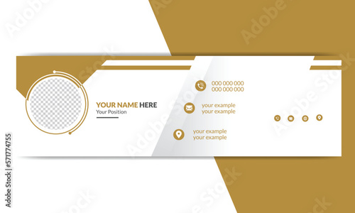 Email signature template design. Creative corporate mail business email signature banner.