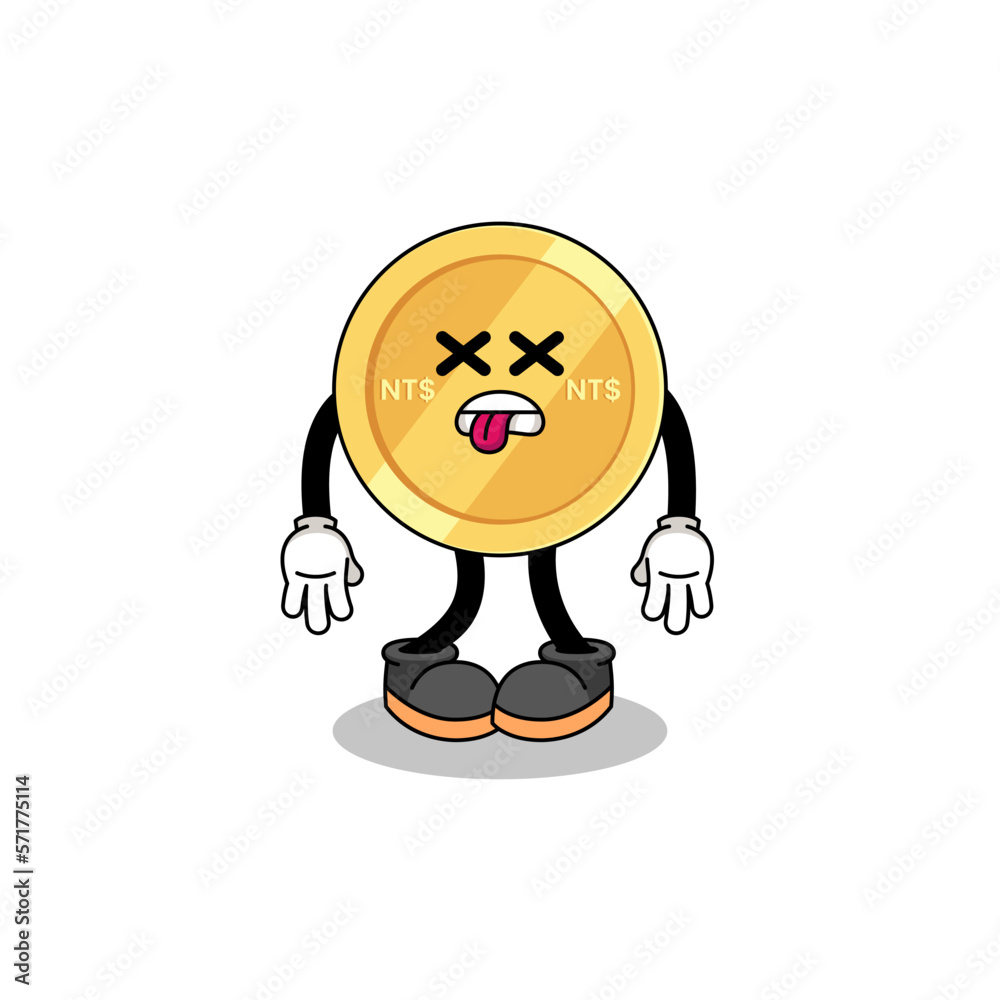 new taiwan dollar mascot illustration is dead