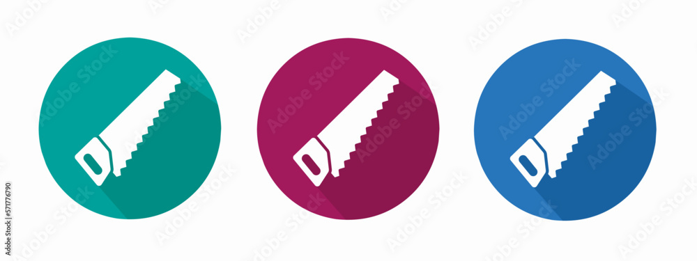 Icon for chainsaw vector illustration in flat. Icon for chainsaw vector illustration in flat.
