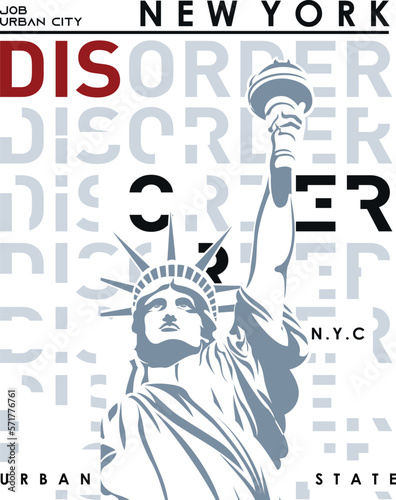 Dis order, vector typography illustration design graphic printing