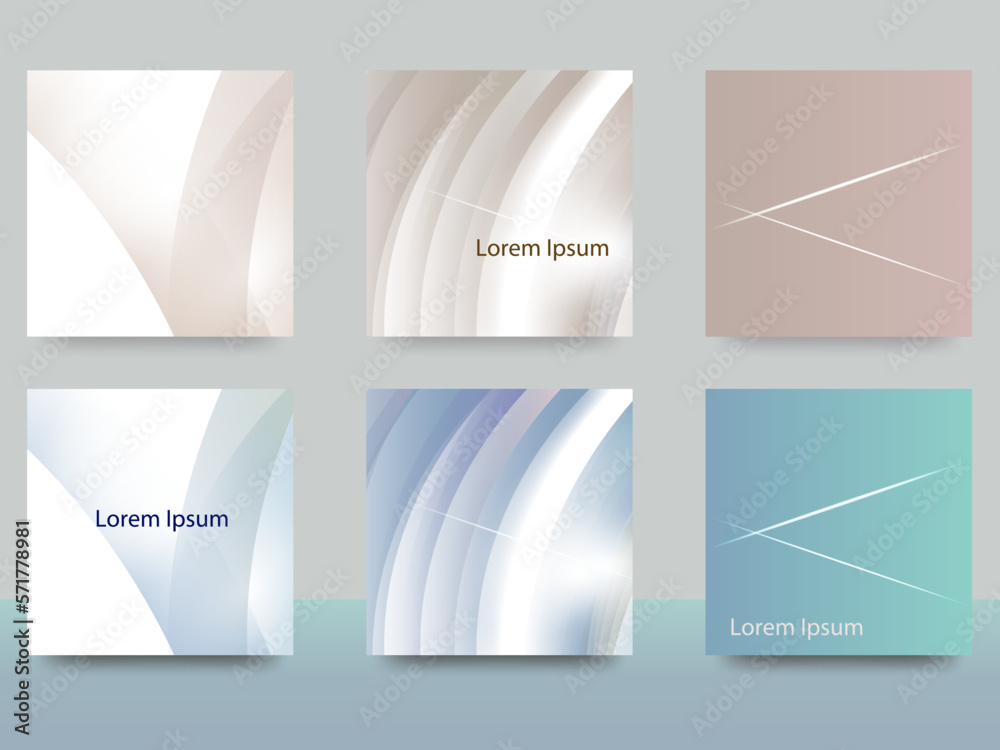 Fototapeta premium バナーや広告に使える カーブグラデーションの ほわっと光るベクターイラスト 