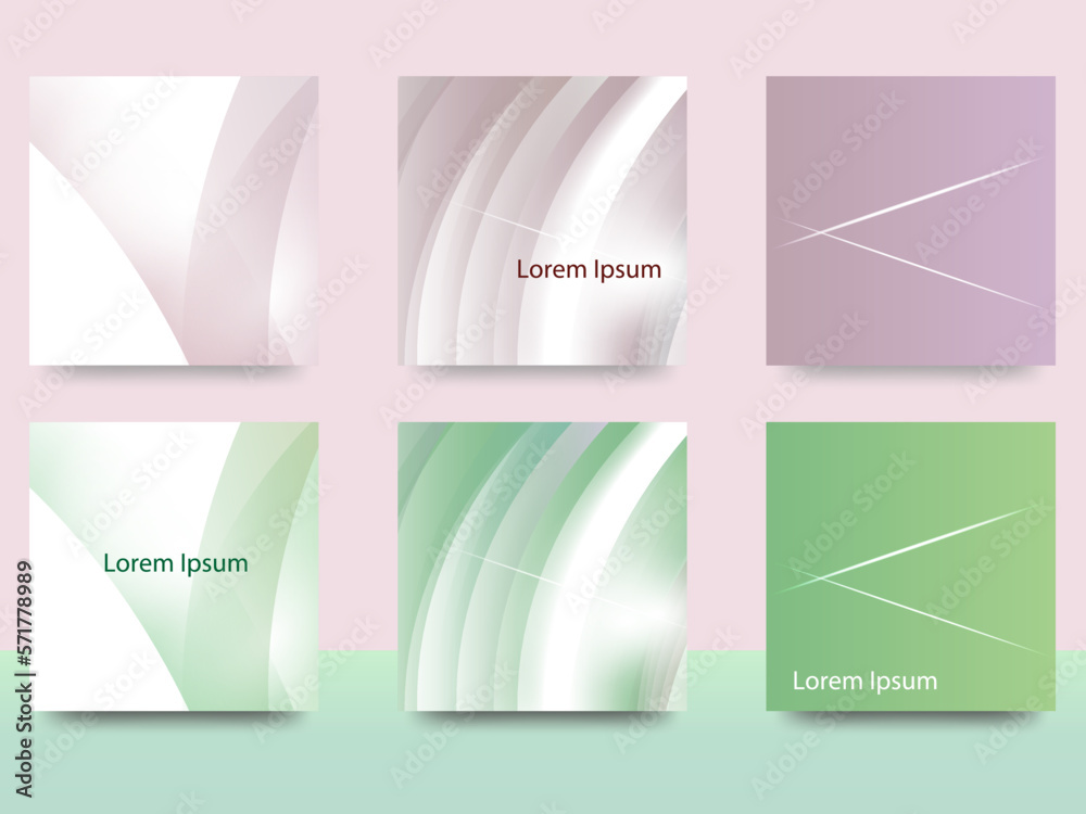 Fototapeta premium バナーや広告に使える カーブグラデーションの ほわっと光るベクターイラスト