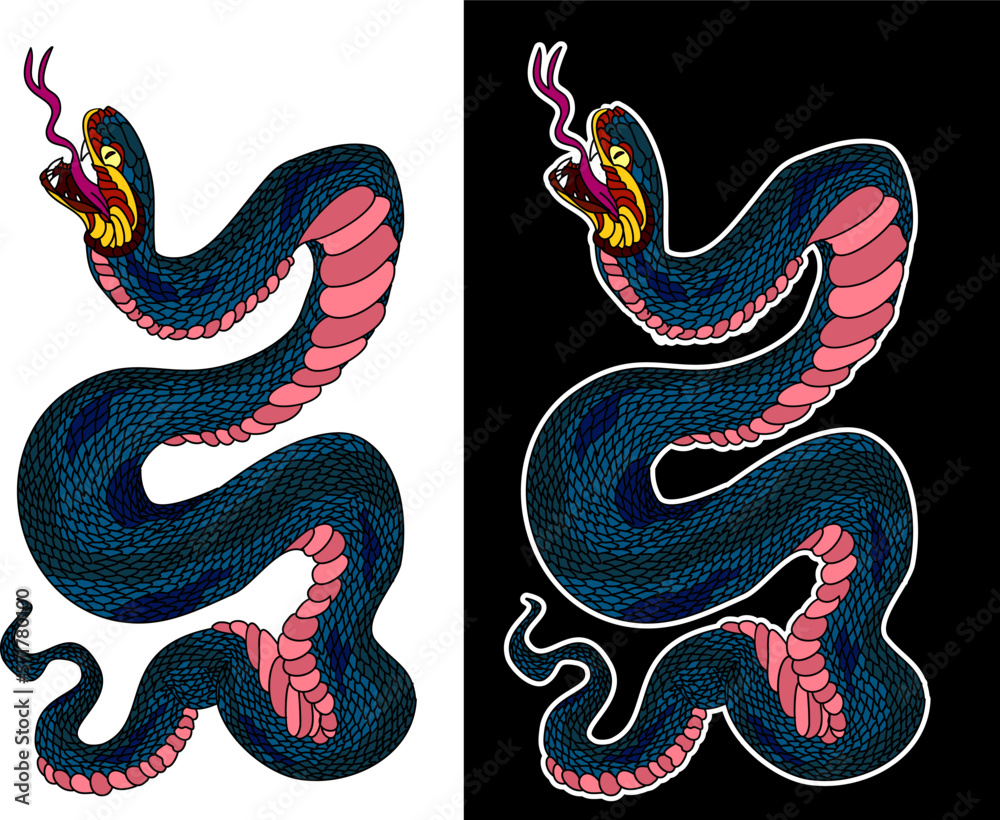 Snake Cobra Tattoo Style Cobra Vector A King Cobra Snake With Mouth snake-cobra-tattoo-style-cobra-vector-a-king-cobra-snake-with-mouth