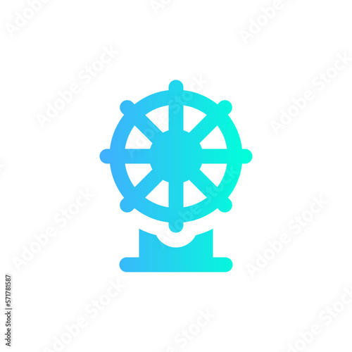 rudder flat gradient icon